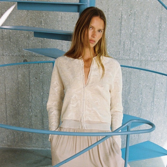 Zara NWT jacquard knit cardigan 4737/004 - Picture 7 of 8